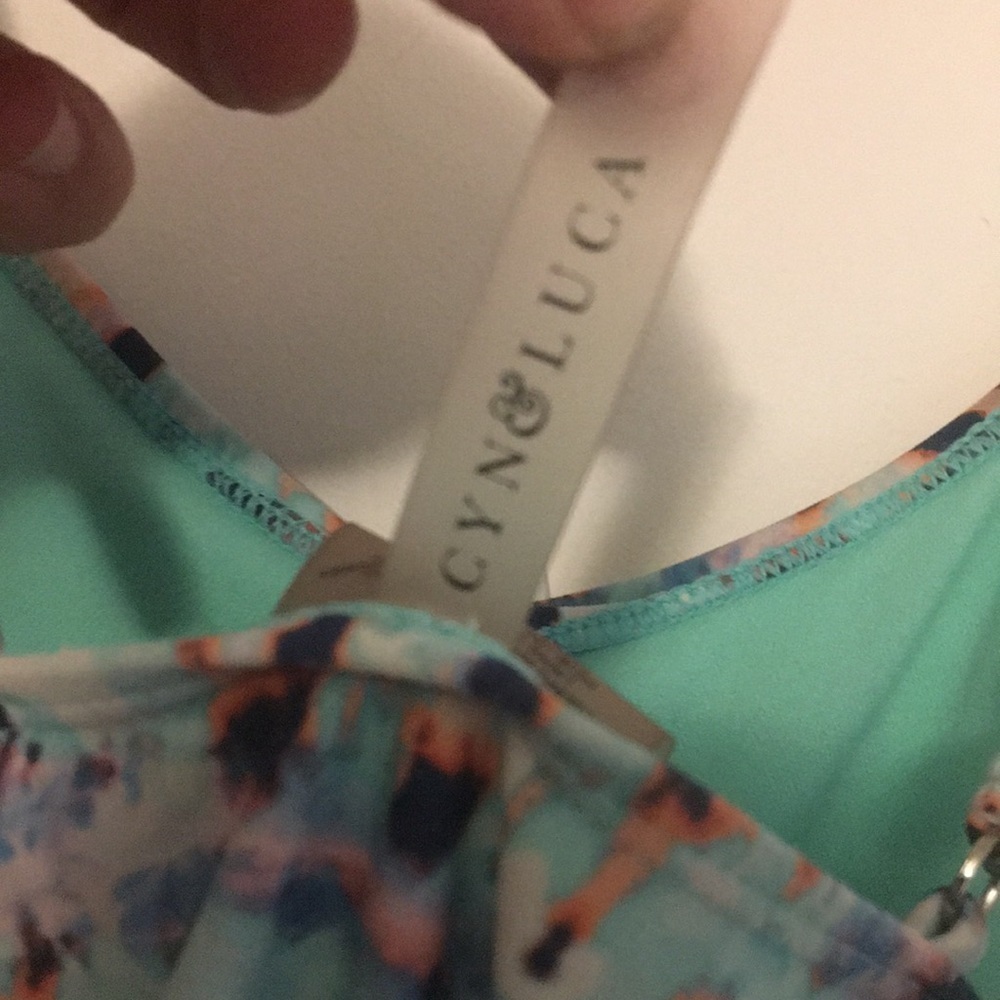 Juniors Cyn & Luca Ophelia Drawstring Side One Piece Swimsuit - Picture 10 of 12